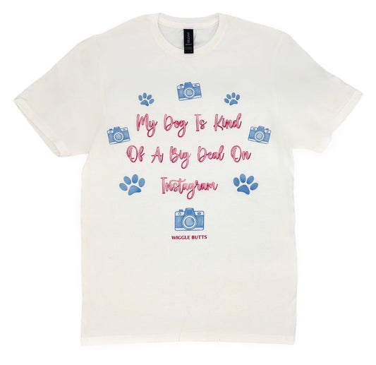 Cute T-shirt with paw-prints and cameras